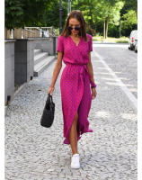 Vestido Mujer verano ，Vacaciones en la playa profundas V Recibir Manga corta Falda Casual de flores Bohemia - details 6