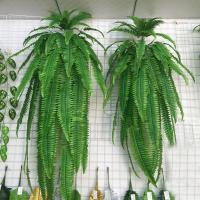 Helecho de plástico de alta calidad para colgar en la pared, helecho Artificial de ratán de hoja persa grande para restaurante - details 1