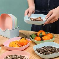 10pcs Set Reusable Fruit & Dessert Plates - Washable, Multifunctional Snack Dishes with Built-In Base for Bones & Candy - details 7