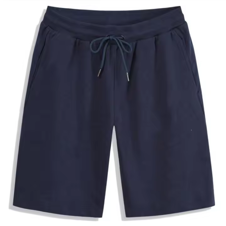 Pantalones Cortos de Verano para Hombres Cintura Elástica, Cordón, Transpirables, Sueltos para Fitness y Ropa Casual de 5 Piezas Material de Algodón y Poliéster - 1
