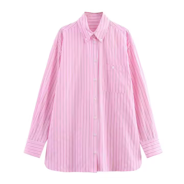 Conjuntos de Moda para Mujer OUWU Estampado a Rayas, Blusa de Manga Larga, Pantalones con Cinturón, Tallas Grandes - 1