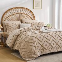 Conjunto de Edredón de Colores Sólidos de 7 Piezas Edredón de Cama Suave y Transpirable en Tonos Boho Hipoalergénico - details 1