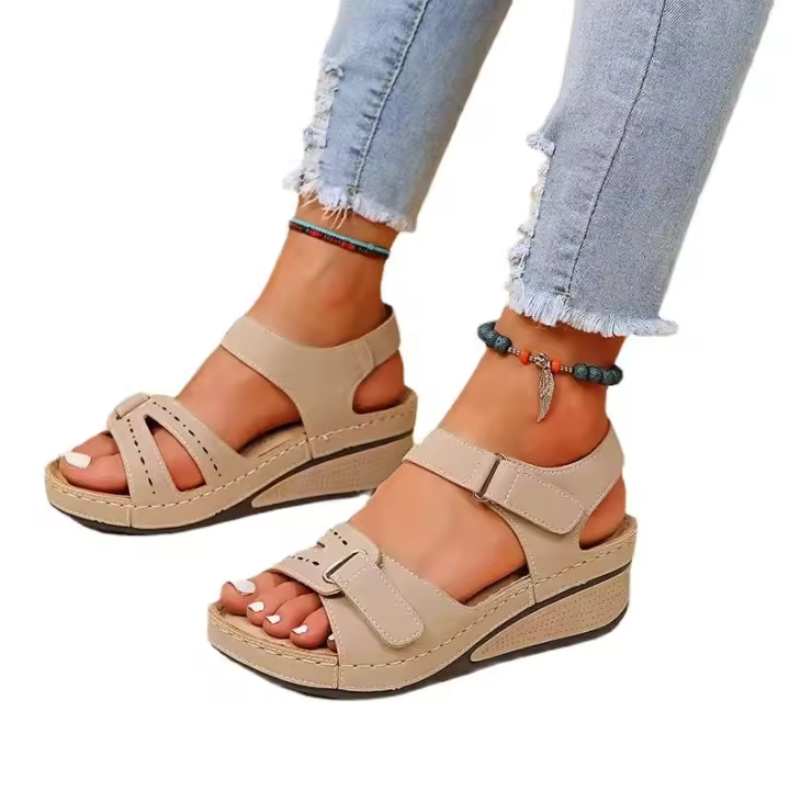 Sandalias clásicas de cuña para mujer, zapatos de tacón elegantes, de verano, 2023 - 1