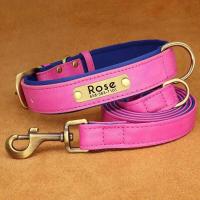 Juego Collar correa perro PU, collares cuero liso, suaves duraderos, de 5 pies, ustables para perros pequeños y medianos - details 12
