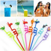Pajitas reutilizables con diseño de dinosaurio para niños, suministros coloridos para fiestas, decoración para beber, de plástico, 8 piezas - details 3