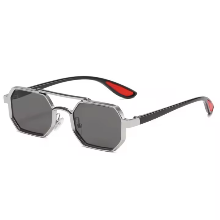 Gafas de sol cuadradas vintage para hombre, gafas de sol Steampunk, gafas de moda estilo punk retro para mujer, gafas de sol retro - 1