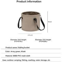 Cubo plegable multifuncional portátil de 5 galones, lavabo de almacenamiento de agua para Camping, pesca, senderismo - details 2
