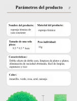 Esponja de Cocina Sonriente Paño de Limpieza Fuerte para Colchones y Baño - details 5