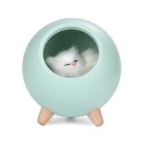 Luz LED de noche creativa para mascotas, lámpara de decoración de mesa recargable por USB para dormitorio, regalos para niños, Pequeño gato - details 14