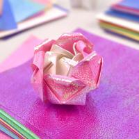 Papel Plegado de Origami Brillante 50pcs Doble Cara de Color Sólido con Perlas - details 2