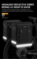 WEST BIKING-Bolsa de equipaje de gran capacidad para ciclismo, bolsa de doble cara para maletero de bicicleta de montaña o carretera, 33L - details 11