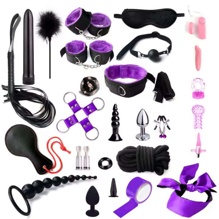 Juego de Bondage para Parejas, Set de Bondage, 28 piezas, Set de Restricción para Accesorios Sexuales - 1