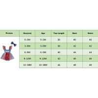 Pudcoco-Conjunto de 4 de julio para niña, pelele con estampado de estrellas y letras, vestido de malla con mangas voladoras y diadema con lazo, conjunto de 2 uds. - details 0