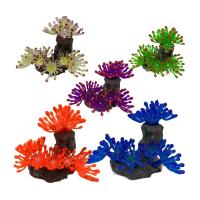 Hierba de agua simulación Coral fluorescente Lifeike luminoso Artificial Coral bajo el agua suave TPR Coral brillante para pecera - details 1