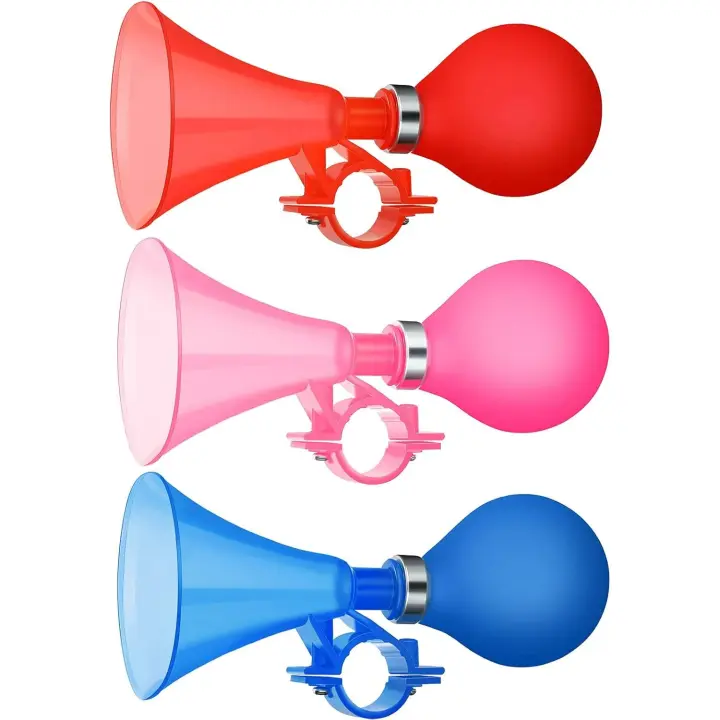 Bocina de plástico para bicicleta para niños y niñas, bocina de plástico para Scooter, 3 piezas - 1