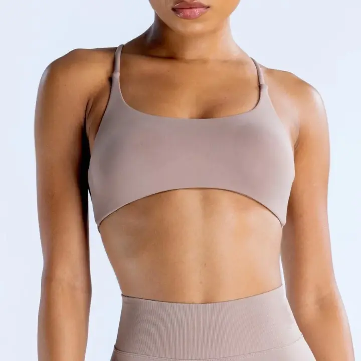 Sujetador con espalda giratoria para mujer, Top deportivo de alto soporte, ropa de gimnasio, entrenamiento, Push-up, ropa interior de Yoga sin costuras, Fitness y correr - 1