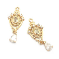 Colgante de Corona de Oro de 18K Forma de Gota de Diamante Falso Joyería DIY Relojes Gafas de Sol - details 9