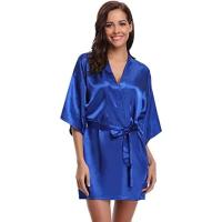 Bata de satén para mujer, lencería íntima, ropa de dormir sedosa, regalo de boda nupcial, bata de baño tipo kimono informal, camisón Sexy - details 39