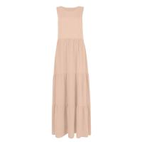 Vestido Bohemio De Playa Largo Para Mujer Elegante Sin Mangas Color Sólido Vintage Vestido De Fiesta Maxi Con Swing Grande Silueta A-Line Para Verano - details 26