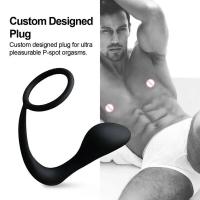 Leten 2 en 1 Slilcone x Anal Plug Masaje de Próstata Masculino Retraso de Eyaculación Anillo Estimulador Juguetes Sexuales para Adultos para Hombres Gay - details 5