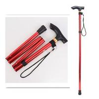 Bastón de aluminio de 4 secciones telescópico plegable alpenstock pista caminar senderismo palos poste nuevo pliegue duradero - details 7