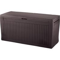 Arcón exterior Baúl de almacenamiento de resina marrón Capacidad de 270L - details 0