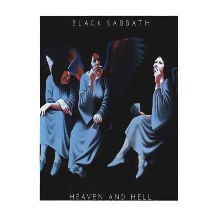 Manta de franela Sabbath Heaven And Hell, color negro, para sofá, dormitorio - 1