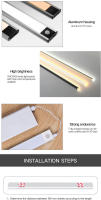 Luz con Sensor de movimiento, luz magnética activada por movimiento, iluminación de carga USB inalámbrica, luz nocturna - details 2