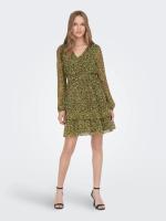 Onladele Life Vestido L/S con cuello en V PtmWinter Moss Eco Animal Only - details 0