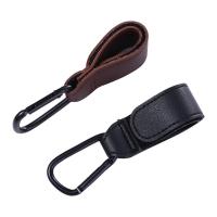 Bolsas colgantes giratorias de cuero PU, mosquetón de aleación de aluminio, ganchos para cochecito, Clips, gancho para cochecito, organizador de carrito, bolsa de bebé, gancho para cochecito - details 1