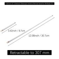 Antena telescópica remota de 307 mm, 12 pulgadas, 5 secciones, para radio FM y TV - details 3