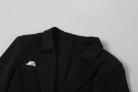 BUNO-Traje de encaje a la moda, mono, chaqueta para mujer, Top de cuerpo con cuello en V, cárdigan Sexy ajustado de manga larga, ropa de calle, peleles negros para mujer, nuevo - details 29