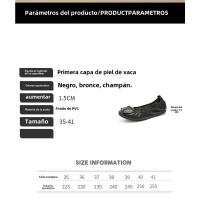 Zapatos de Cuero de Vaca Delgados Pisa Casual de Medio Pliegue Brilla con Diamantes de Imitación - details 0