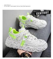 Hombres 2025 primavera y verano nueva malla de moda transpirable deportes ligeros suela suave papá popular versátil zapatos casuales. - details 12