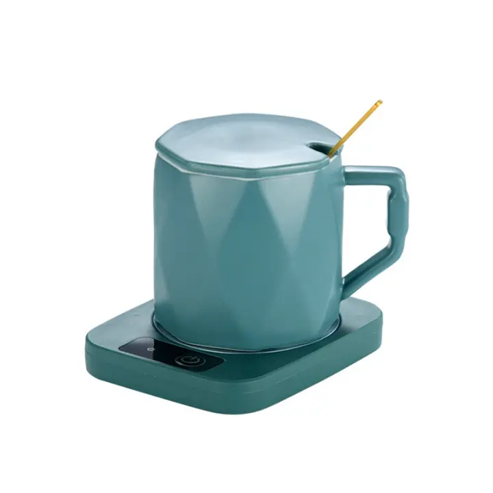 Calentador de tazas, taza de café, calentador de leche, té, almohadilla de calentamiento de agua, estera cálida, posavasos de temperatura constante, enchufe de la UE - 1
