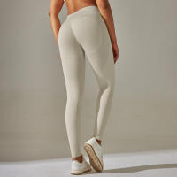 Leggings de yoga sin costuras para mujer, ropa deportiva de entrenamiento, pantalones deportivos de cintura alta - details 24