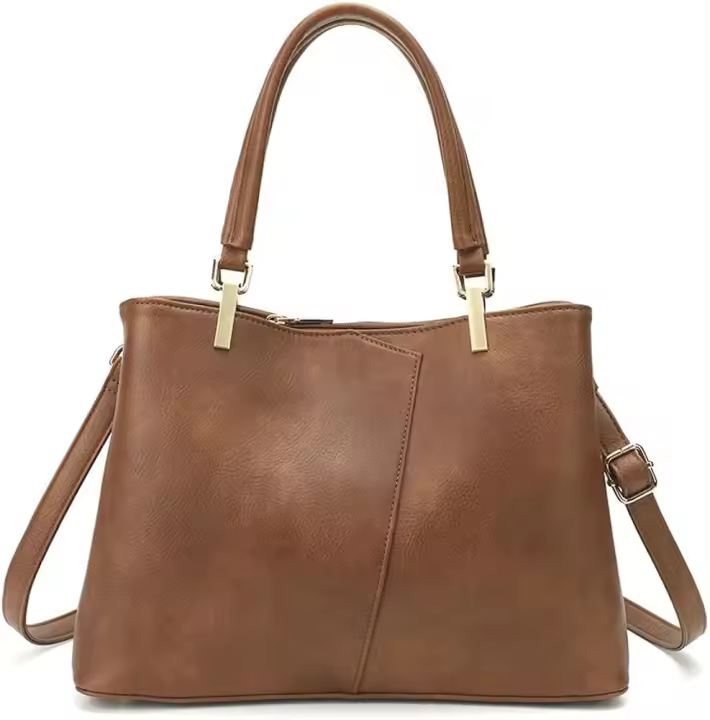 Bolso de mano para mujer, bolso de hombro de cuero, bolso cruzado de gran capacidad, bolso de viaje Hobo - 1