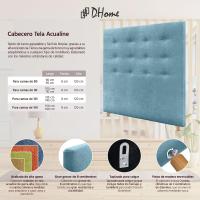 Cabecero Capitoné hasta el Suelo Cabezal 8cm tapizado Tela y Polipiel para Cama Dormitorio (160x120cm (150/160), Tela Beige) - details 9