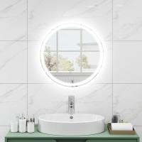 Espejo de baño LED con iluminación, 60 cm, Redondo, antivaho, Espejo de Pared Regulable con Interruptor táctil y función de Memoria, Espejo Colgante LED para baño, 60 x 60 cm, Plateado - details 0