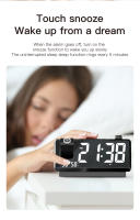 1 reloj despertador de proyección, temperatura de tiempo, reloj de proyección dual, pantalla grande LED de carga, función de repetición de dormitorio, despertador - details 8