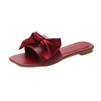 Verano nueva versión coreana moda cabeza cuadrada cubierta de pie fondo plano moda casual gran tamaño arco romano de las mujeres zapatillas geniales - details 6