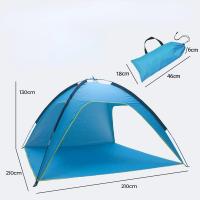 Tienda de playa grande con fondo desmontable, ventilada, plateada, impermeable, picnic, sombrilla - details 1