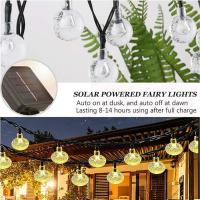 Guirnalda de luces solares para exteriores, 12M, 100 LED, impermeables, 8 modos, para interior y exterior, para jardín, Patio, fiesta - details 4