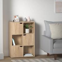 Estantería de Madera, Librería con Puerta y Compartimentos Abiertos, Mueble almacenaje, Organizador,en Color Natural de 119x29x59 cm para Estudio,Dormitorio,Salón, Oficina y Biblioteca - details 68