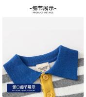 Suéteres a rayas para niños, jersey para bebés pequeños, cuello tipo Polo, prendas de punto para niños, ropa de invierno para niños - details 7