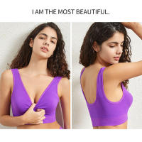 Women solid color fitness sports bra top gym yoga athletic tight workout soft brassiere padded - details 17