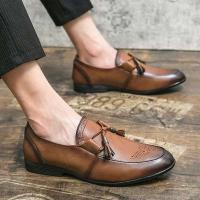 Zapatos formales de hombre planos de boda de oficina de verano 2023 de vestir transpirable de cuero Oxford de negocios de lujo - details 8