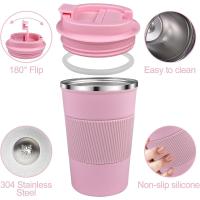 Taza de Café Roja de 380mL Termo de Acero Inoxidable 304 Portátil Antibacteriano para Coche - details 26