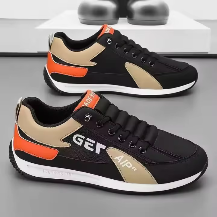 Nueva moda 2025, zapatos informales para hombre para primavera y otoño, zapatos para correr sin cordones, tendencia deportiva Argan, todo a juego y ligero - 1