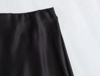 Falda Larga de Satén Vintage de Cintura Alta Tirantes Elásticos de Moda Primavera 2025 para Mujeres - details 4